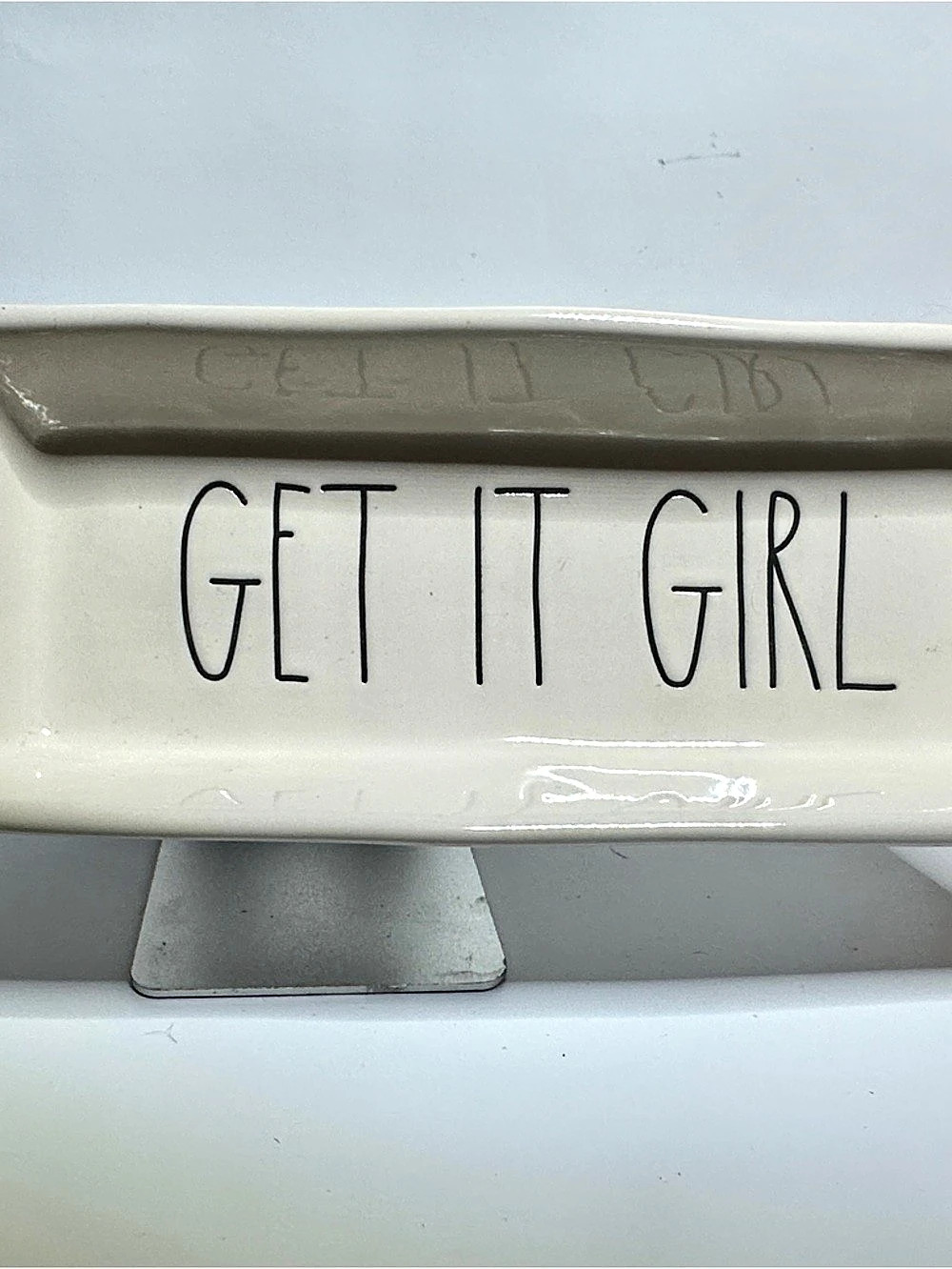 Rae Dunn GET IT GIRL Desk Tray Ceramic Tray